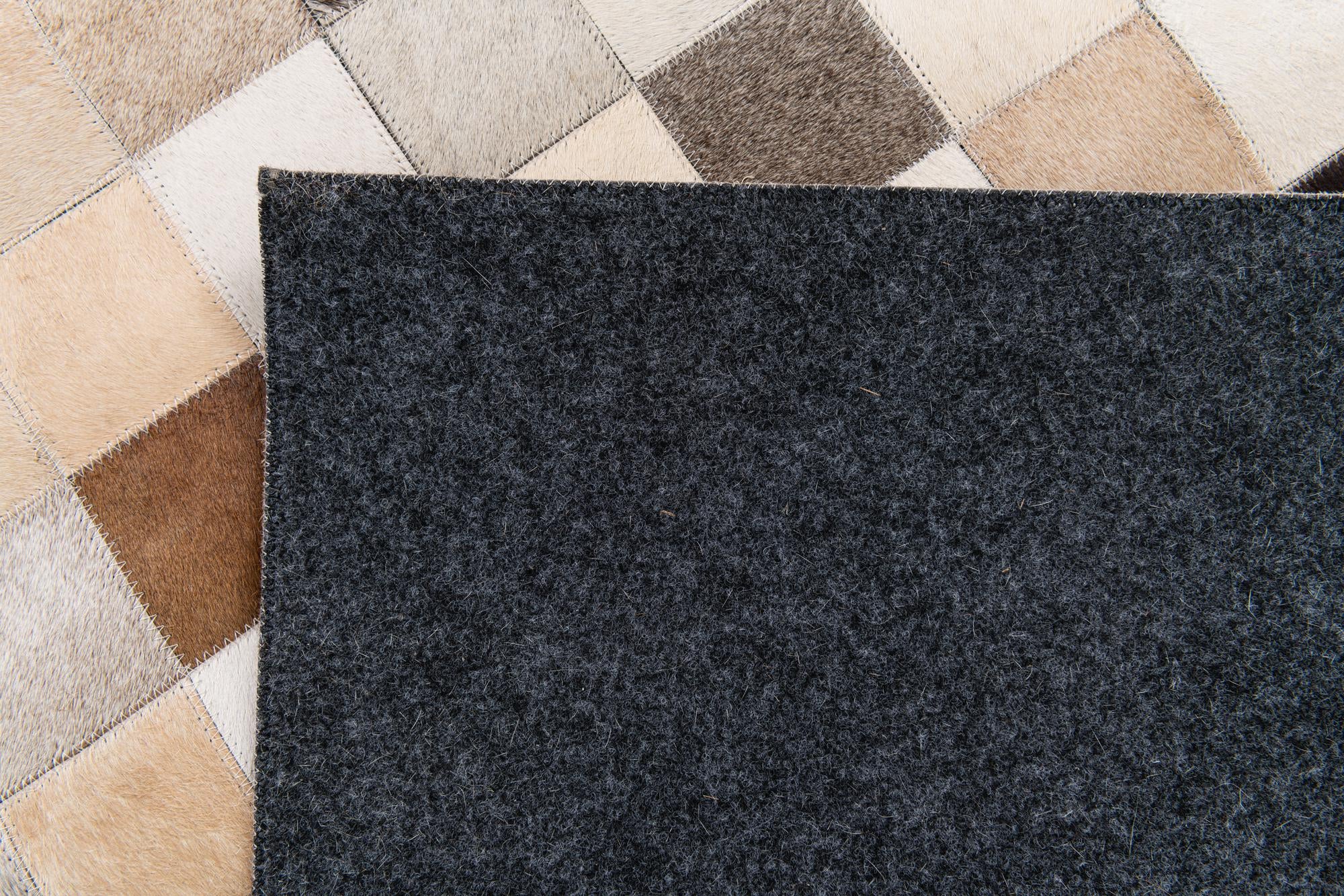 7' 11 x 9' 8 Cowhide Stocks Rug