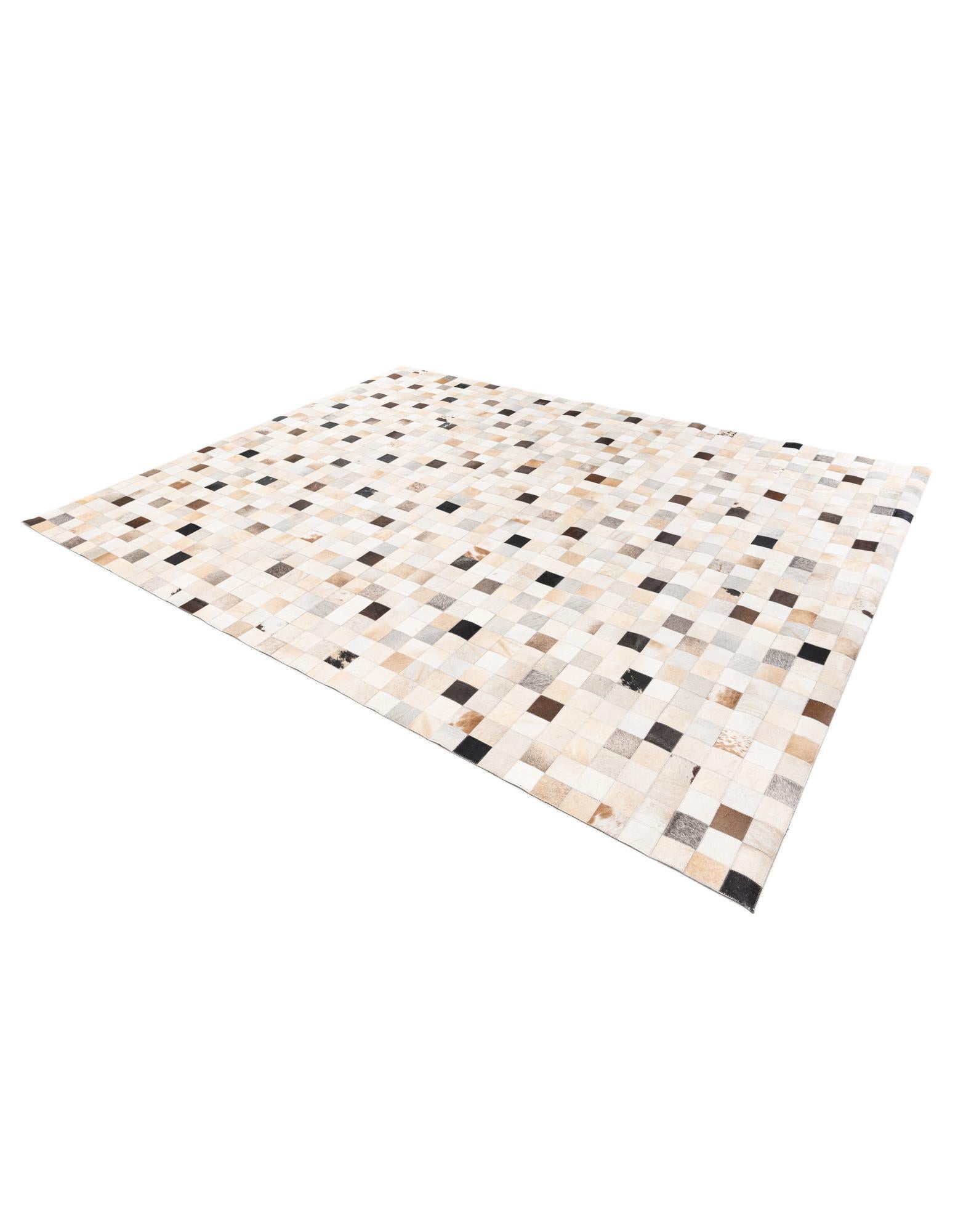 7' 11 x 9' 10 Cowhide Stocks Rug