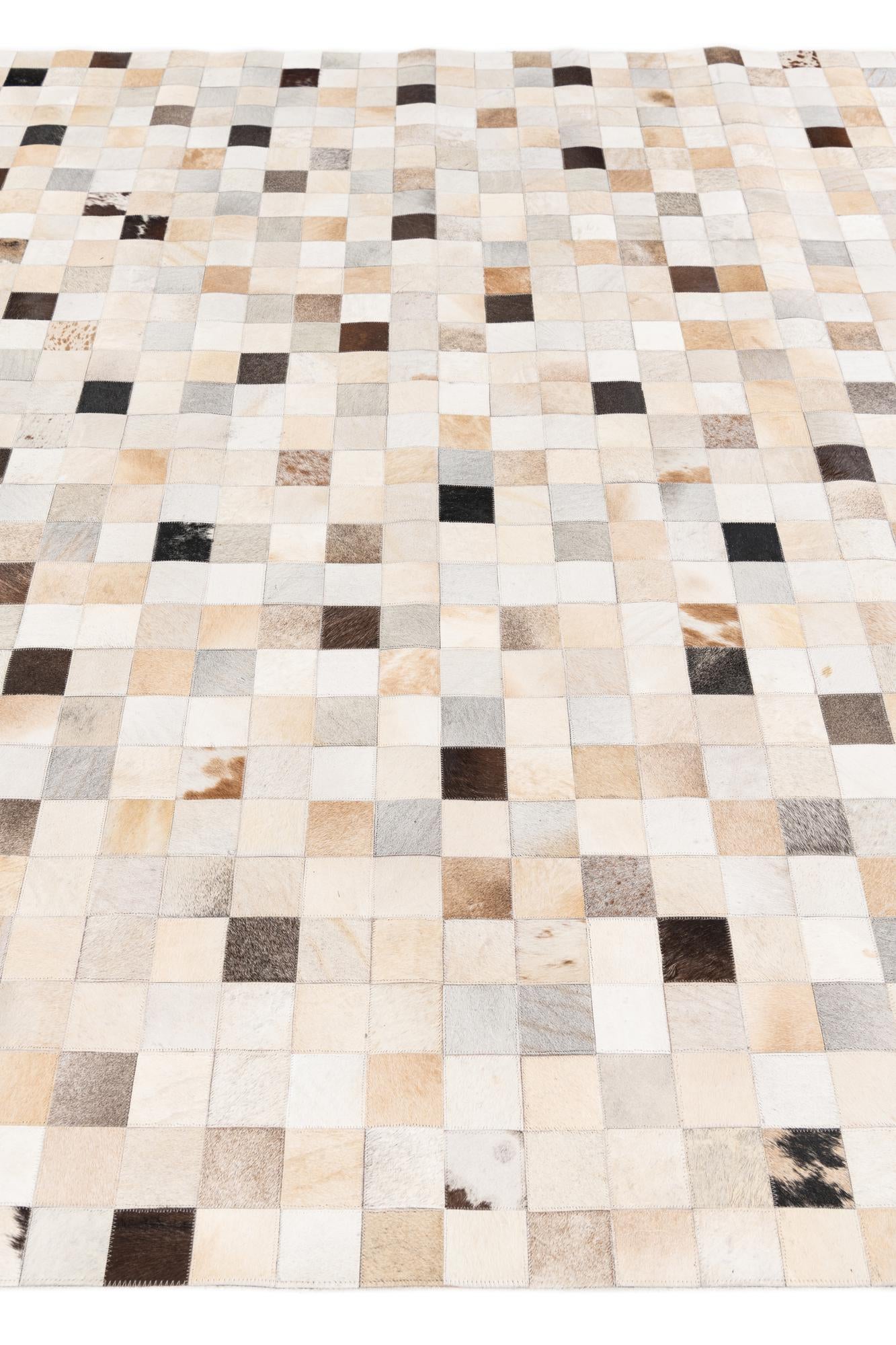 7' 11 x 9' 10 Cowhide Stocks Rug