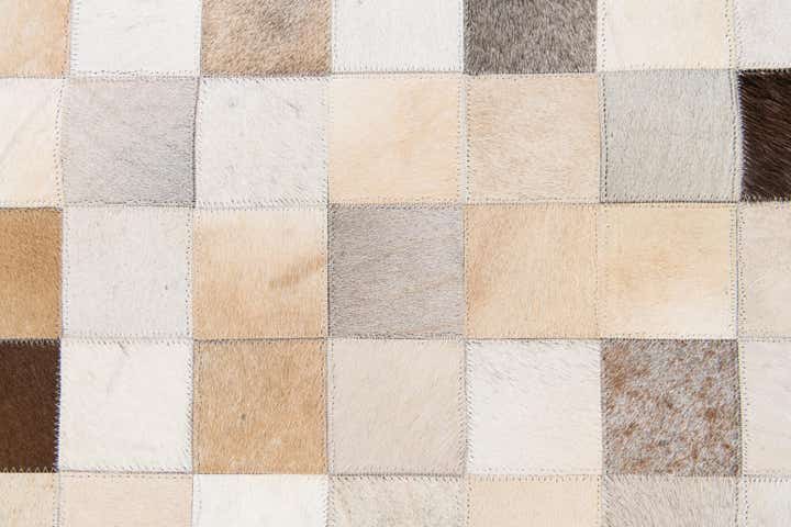 7' 11 x 9' 10 Cowhide Stocks Rug