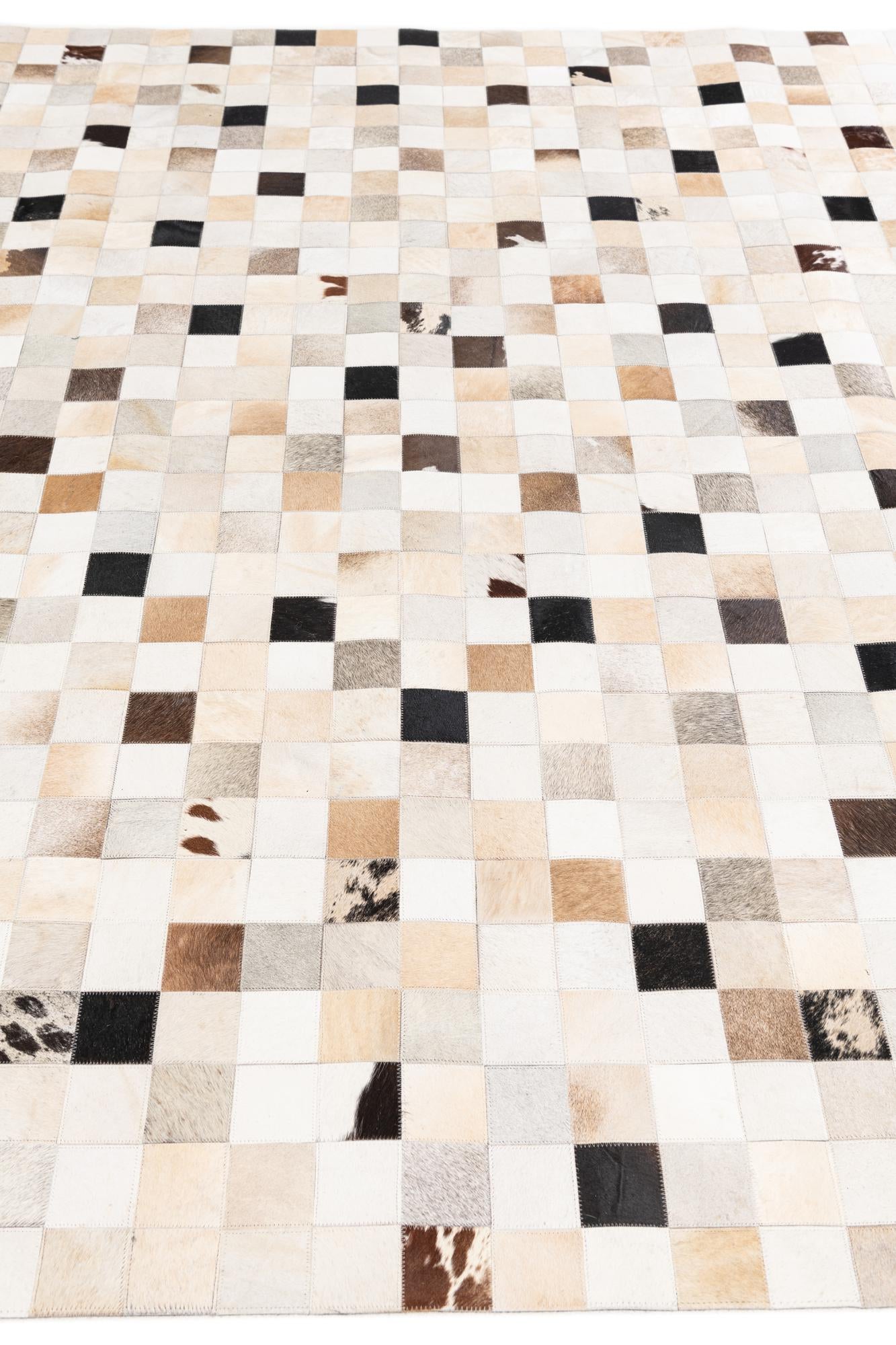 7' 11 x 9' 10 Cowhide Stocks Rug