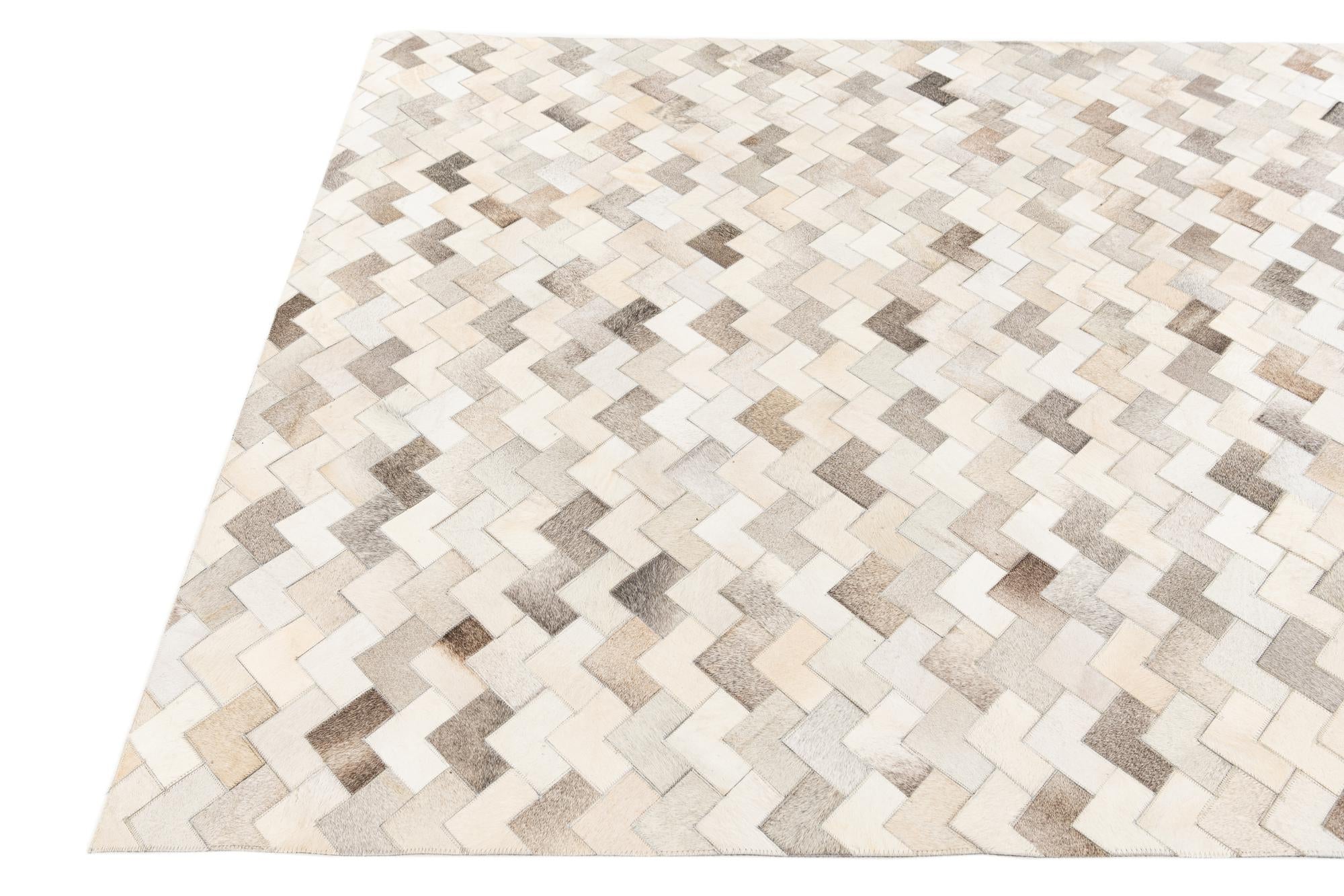 6' x 9' 1 Cowhide Stocks Rug