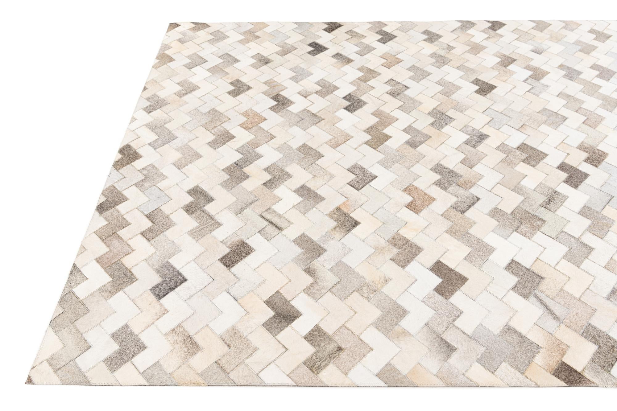 6' x 9' Cowhide Stocks Rug