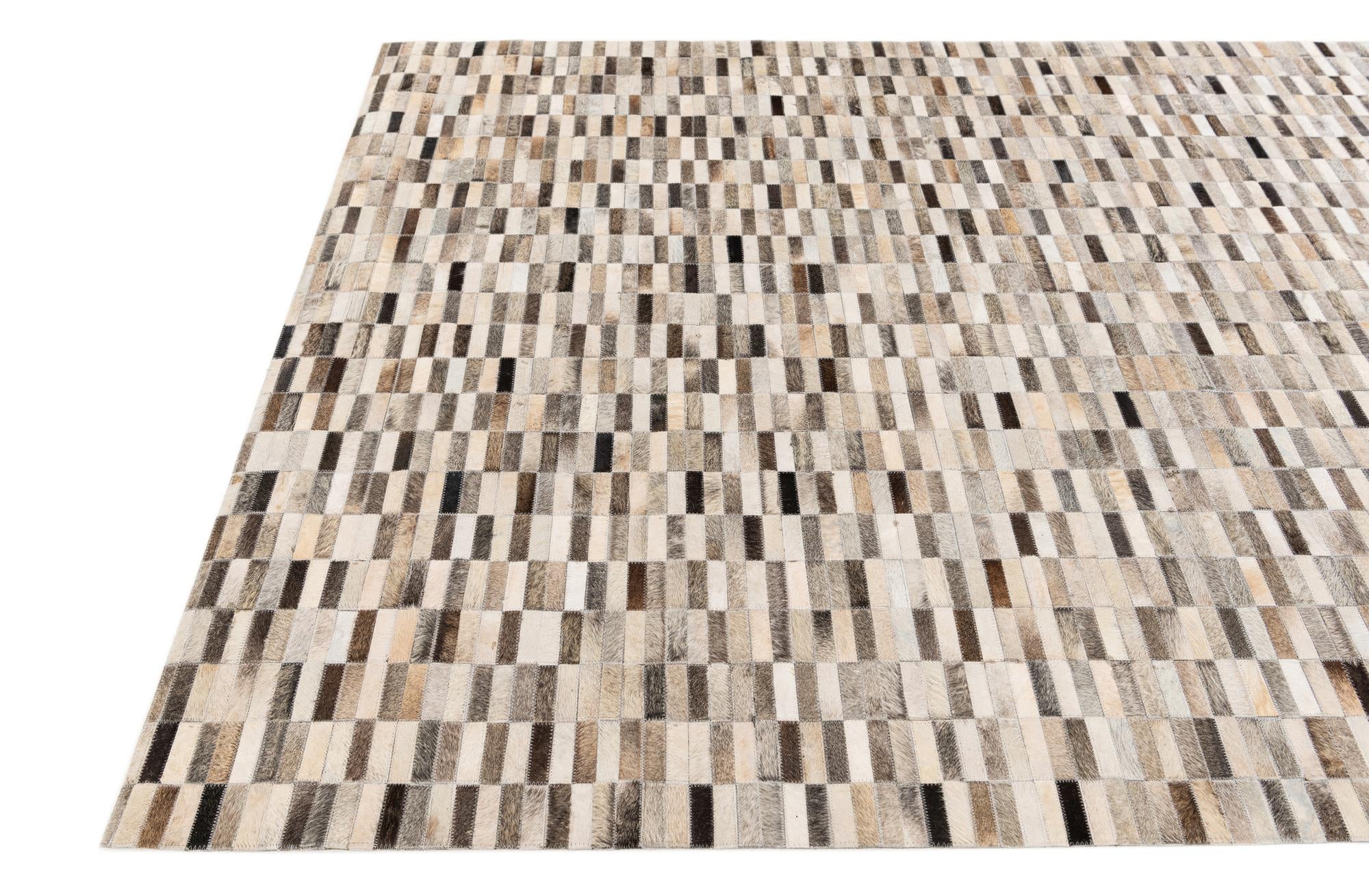 6' x 9' Cowhide Stocks Rug