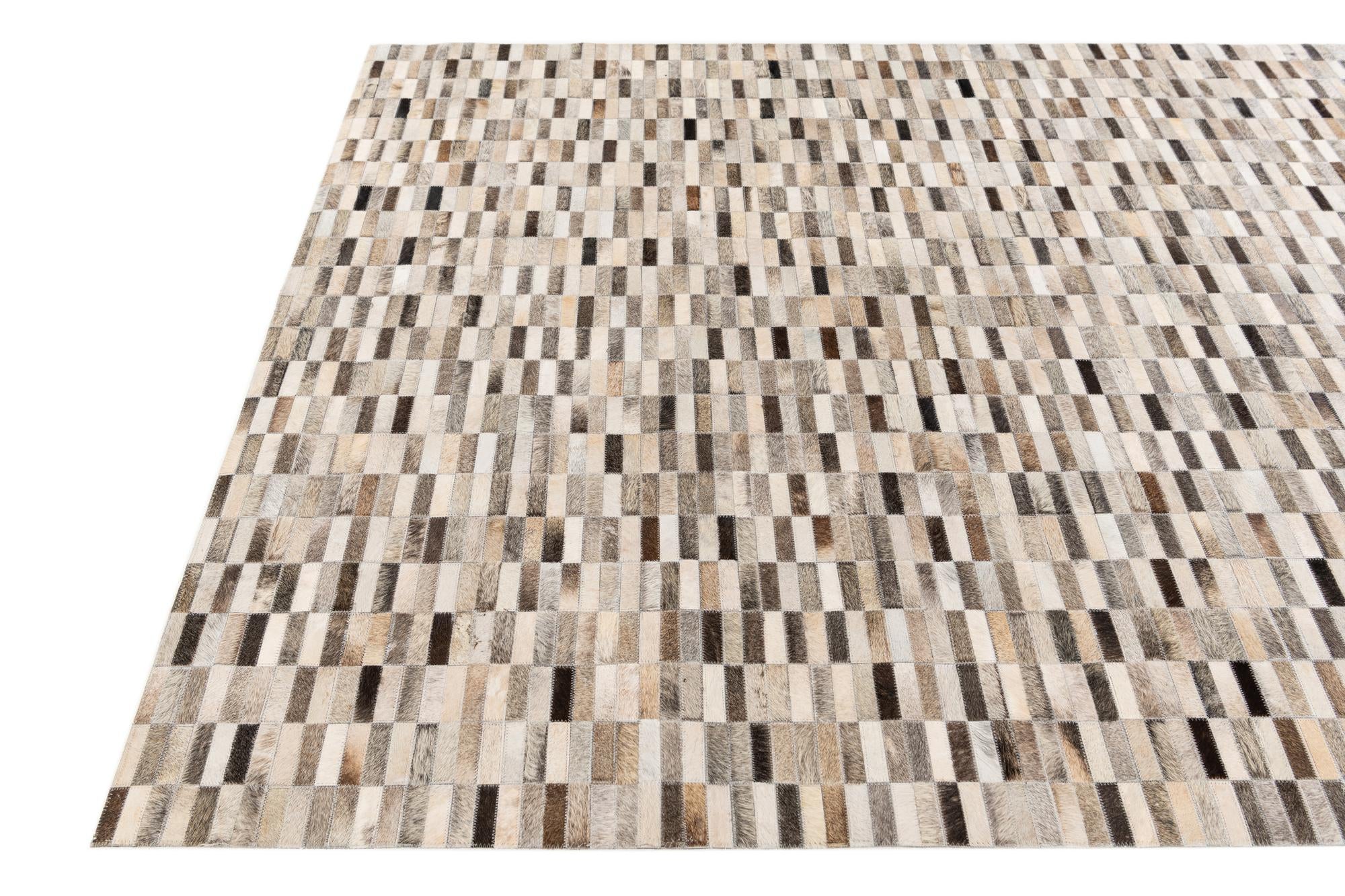 6' x 8' 11 Cowhide Stocks Rug