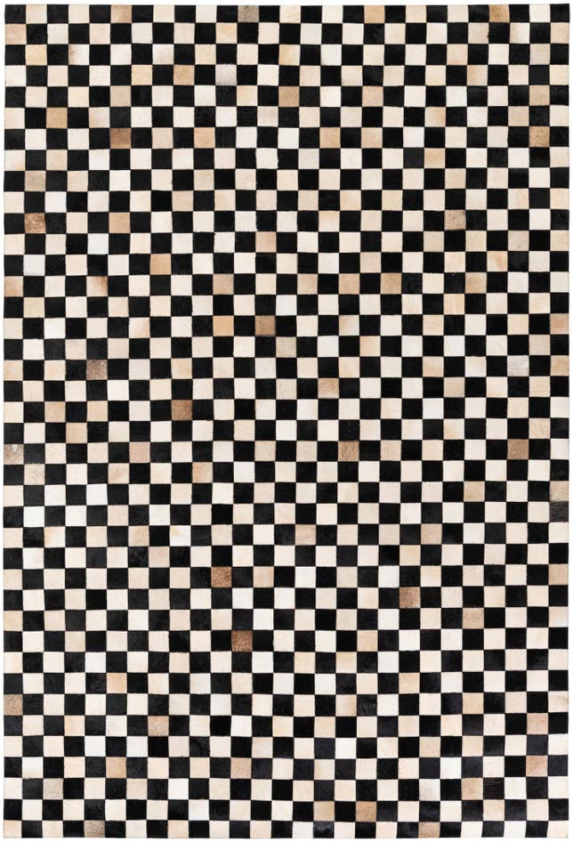 Detail image of 6' 8 x 9' 9 Cowhide Stocks Rug