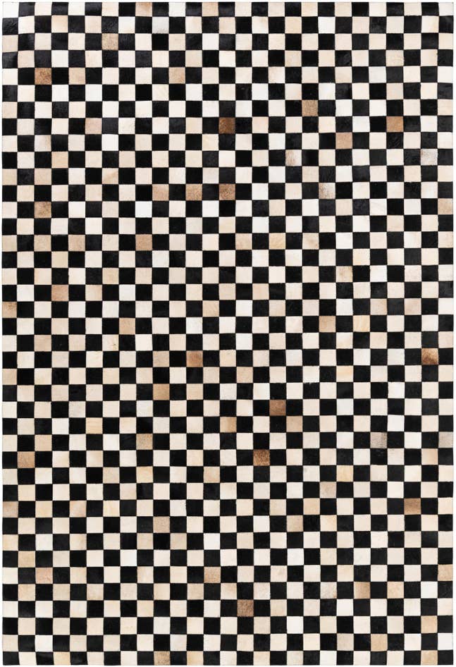 Detail image of 6' 8 x 9' 9 Cowhide Stocks Rug