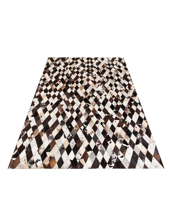 6' 7 x 9' 11 Cowhide Stocks Rug