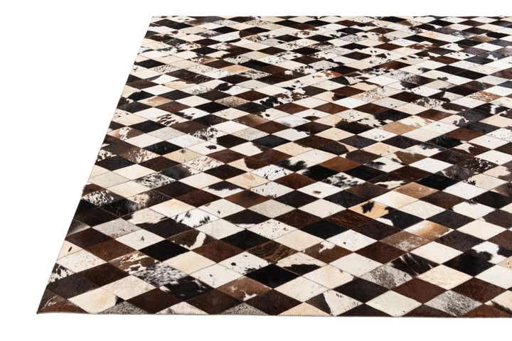 6' 7 x 9' 11 Cowhide Stocks Rug