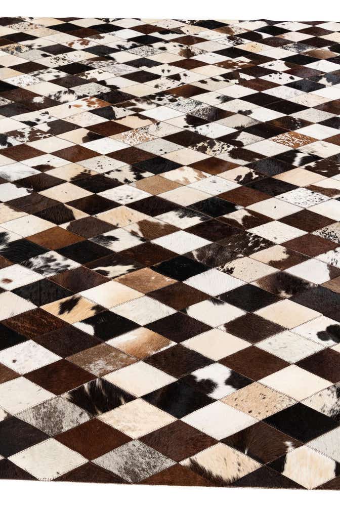 6' 7 x 9' 11 Cowhide Stocks Rug