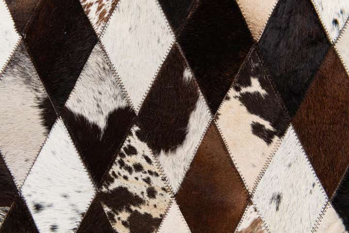 6' 7 x 9' 11 Cowhide Stocks Rug