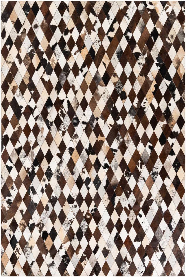 Detail image of 6' 7 x 9' 10 Cowhide Stocks Rug
