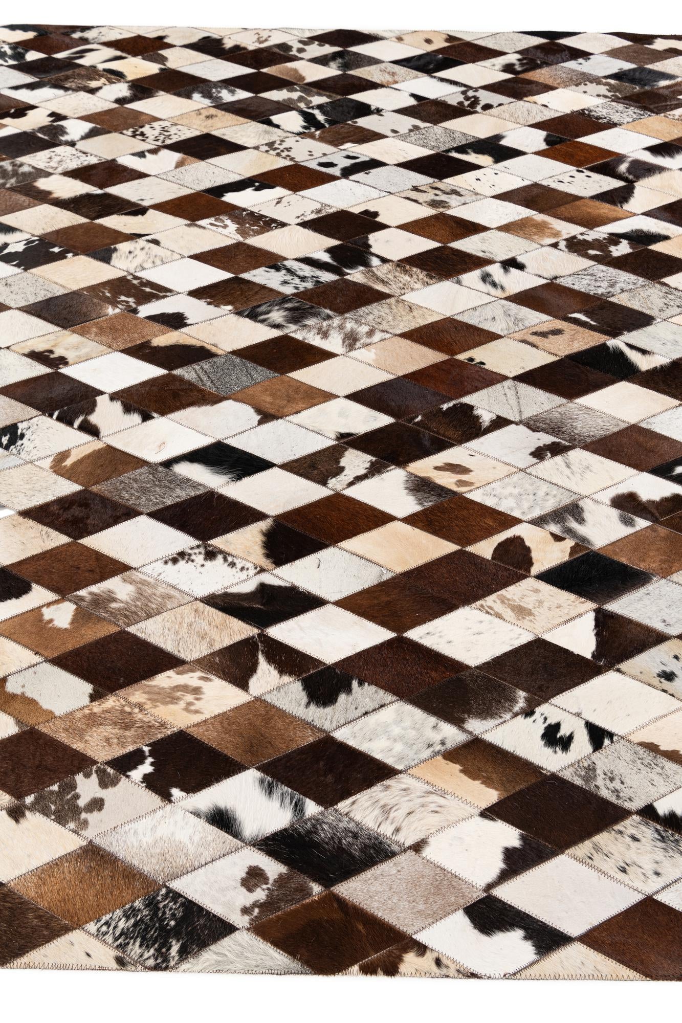 6' 7 x 9' 11 Cowhide Stocks Rug