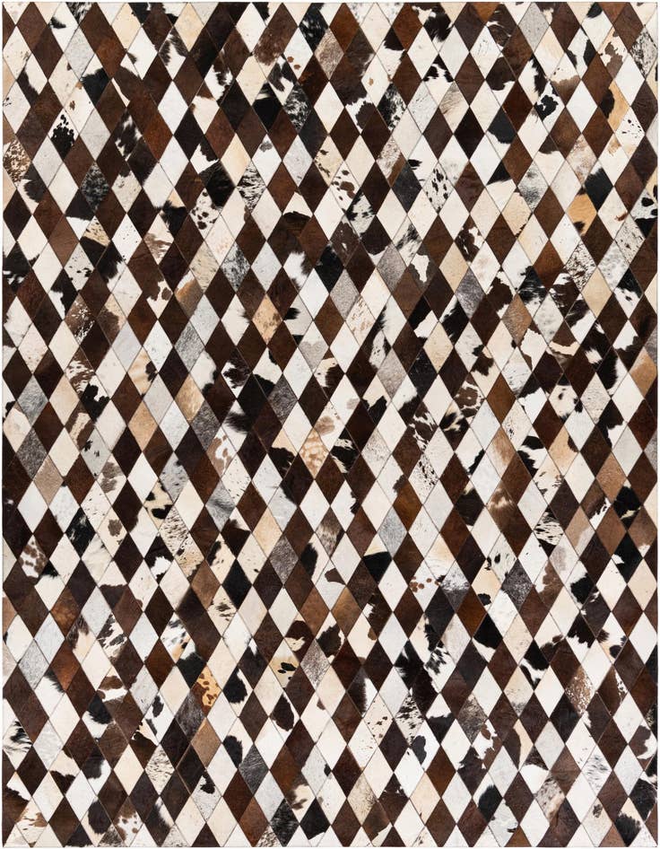 Detail image of 6' 6 x 9' 9 Cowhide Stocks Rug