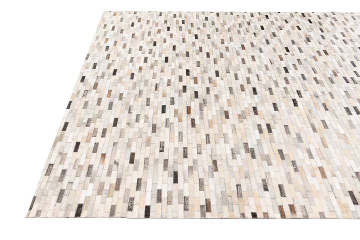 6' 7 x 10' Cowhide Stocks Rug