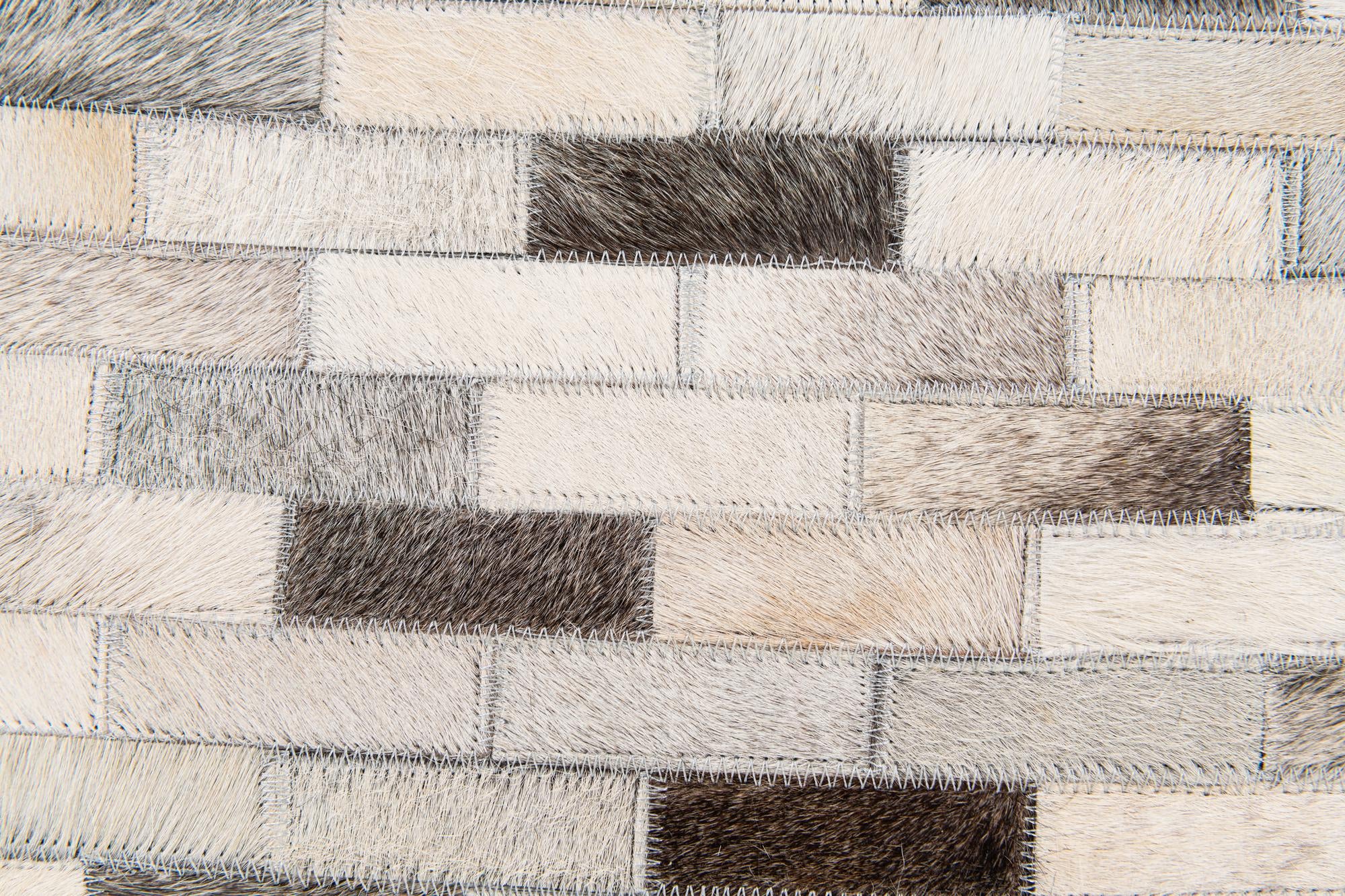 6' 7 x 10' Cowhide Stocks Rug