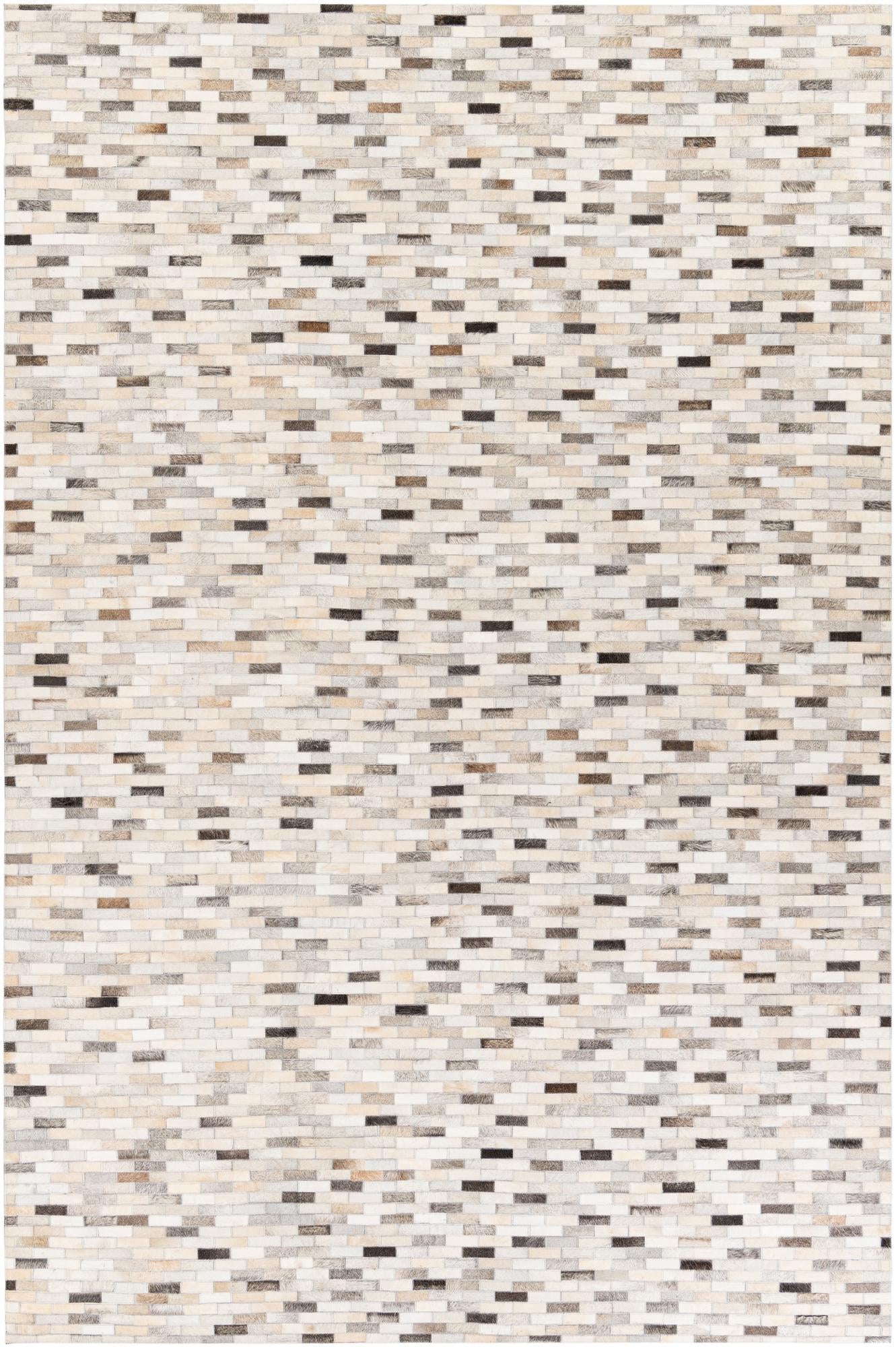 6' 7 x 10' Cowhide Stocks Rug