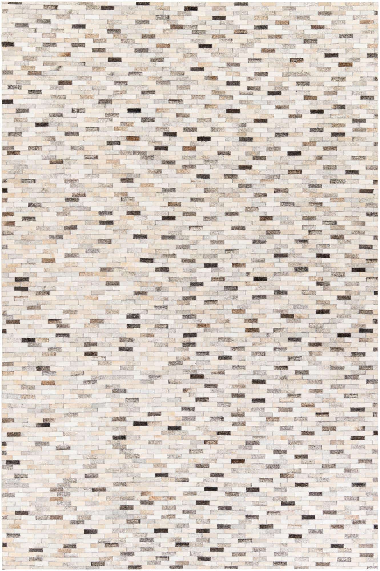 6' 7 x 10' Cowhide Stocks Rug