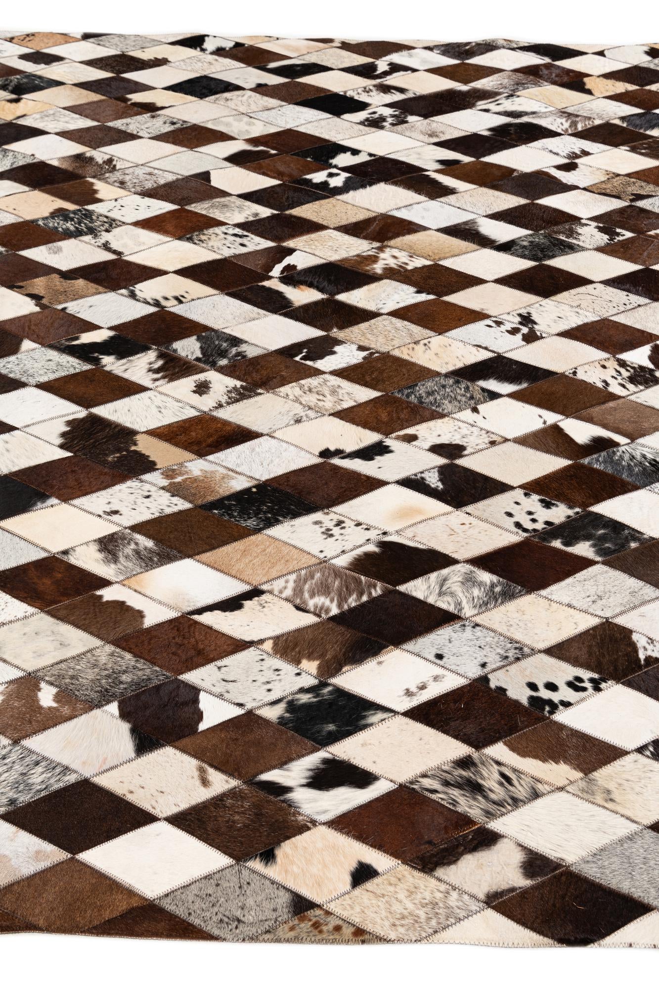 6' 7 x 9' 9 Cowhide Stocks Rug