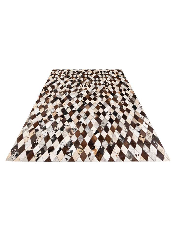 6' 7 x 9' 11 Cowhide Stocks Rug