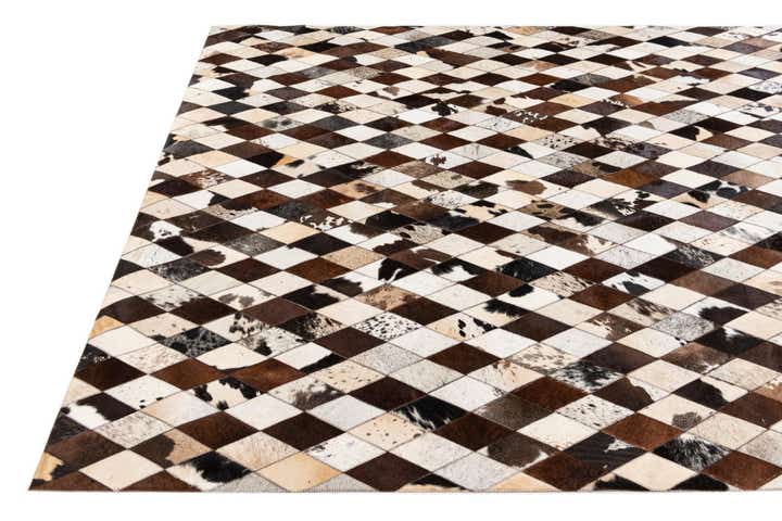 6' 7 x 9' 11 Cowhide Stocks Rug
