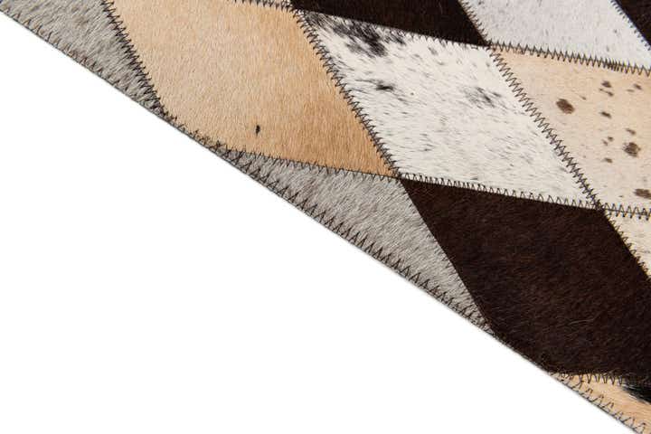 6' 7 x 9' 11 Cowhide Stocks Rug