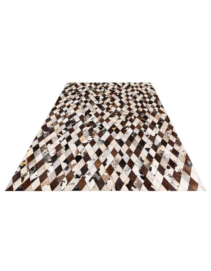 6' 6 x 9' 10 Cowhide Stocks Rug