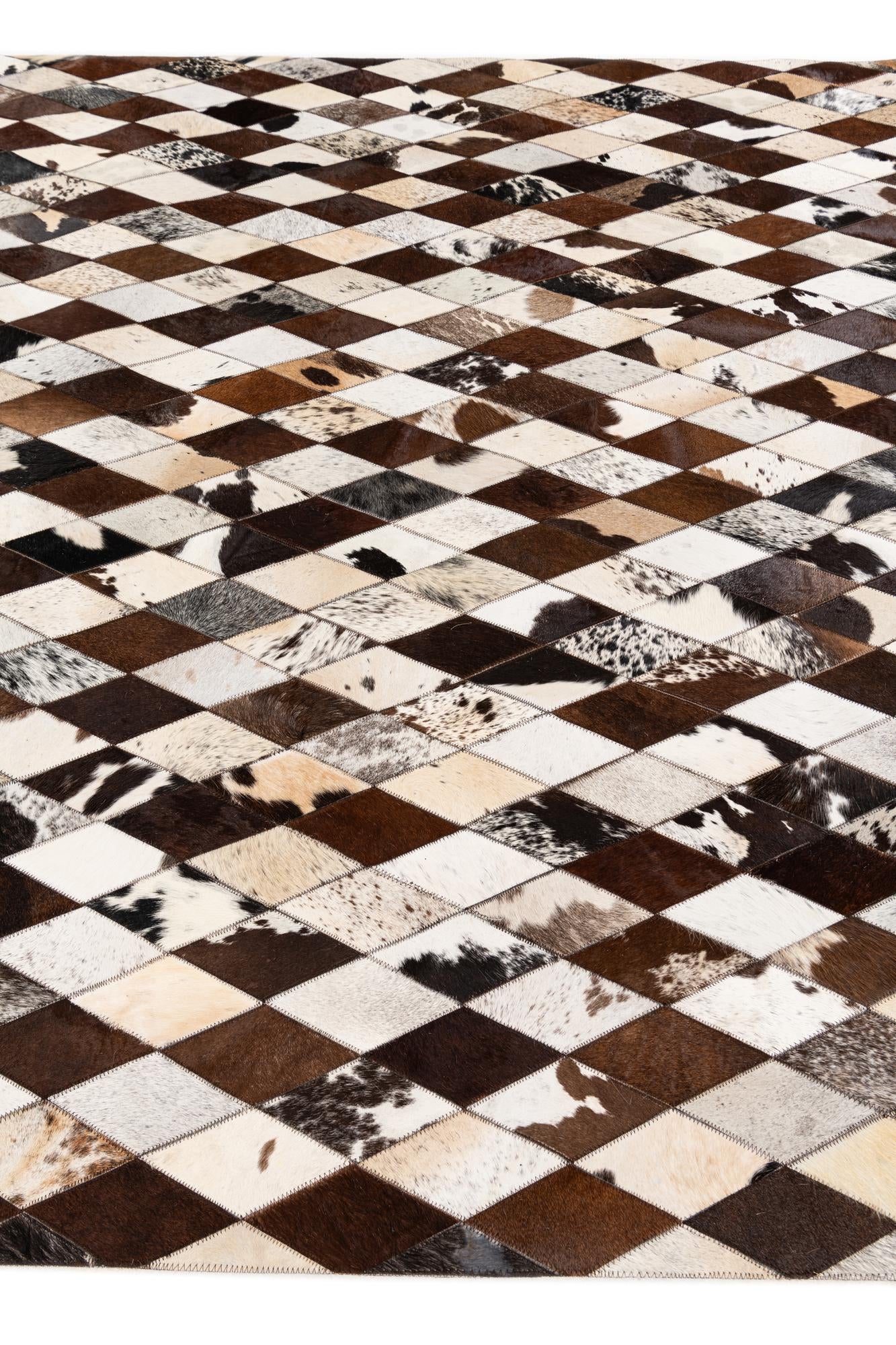 6' 6 x 9' 10 Cowhide Stocks Rug