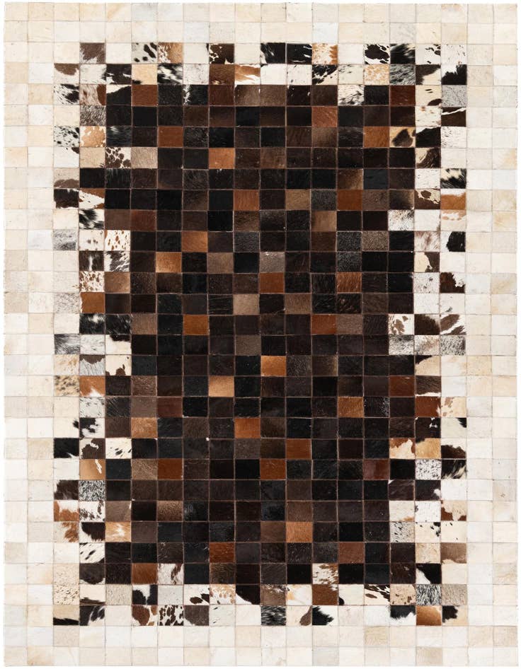 Detail image of 5' x 8' Cowhide Stocks Rug