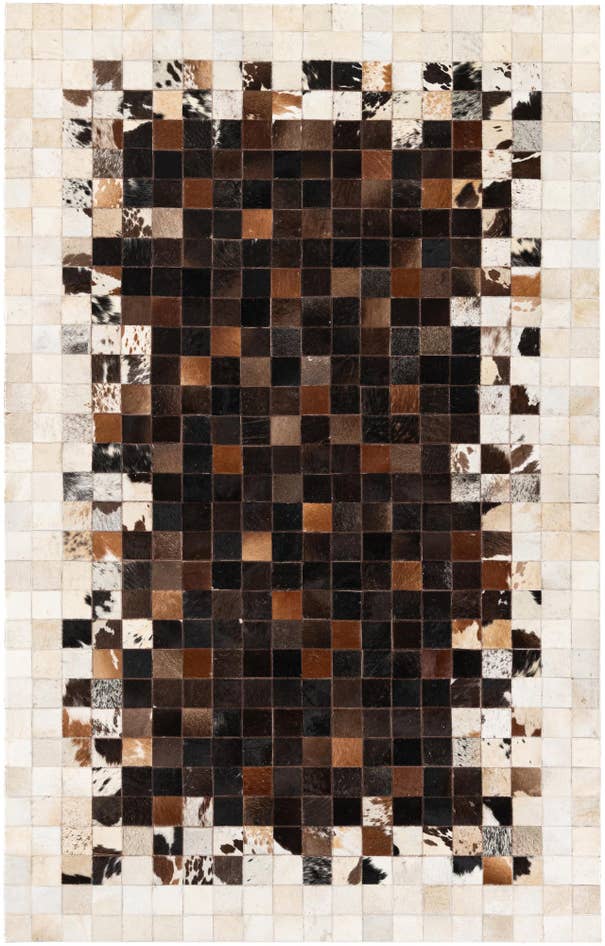 Detail image of 5' x 8' Cowhide Stocks Rug