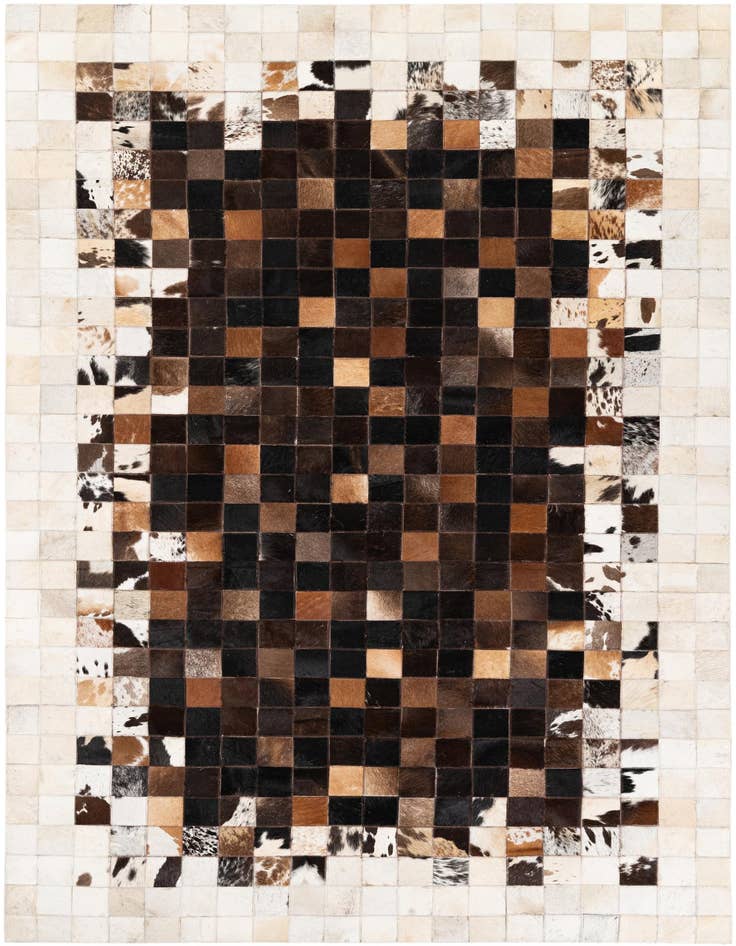 Detail image of 5' x 7' 11 Cowhide Stocks Rug