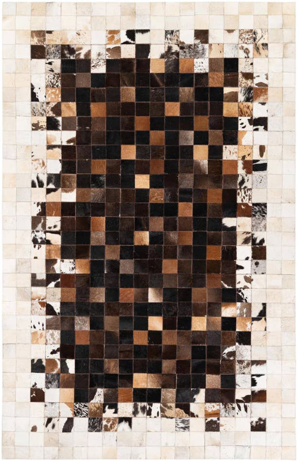 Detail image of 5' x 7' 11 Cowhide Stocks Rug