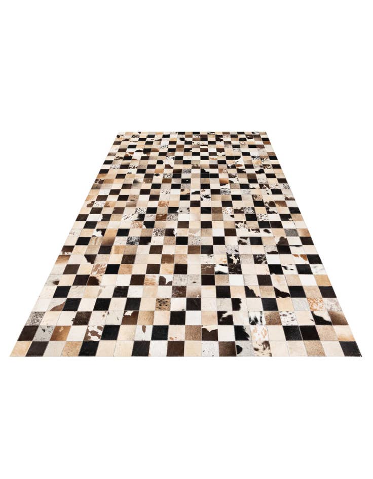 Detail image of 5' 2 x 7' 11 Cowhide Stocks Rug