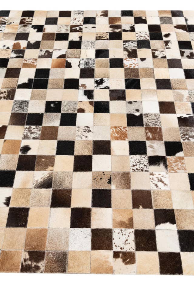 Detail image of 5' 2 x 7' 11 Cowhide Stocks Rug