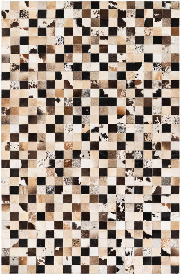 Detail image of 5' 2 x 7' 11 Cowhide Stocks Rug