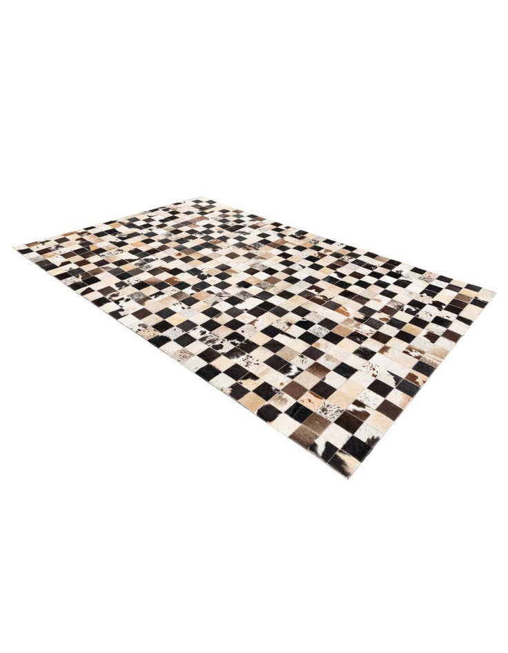 Detail image of 5' 2 x 8' Cowhide Stocks Rug