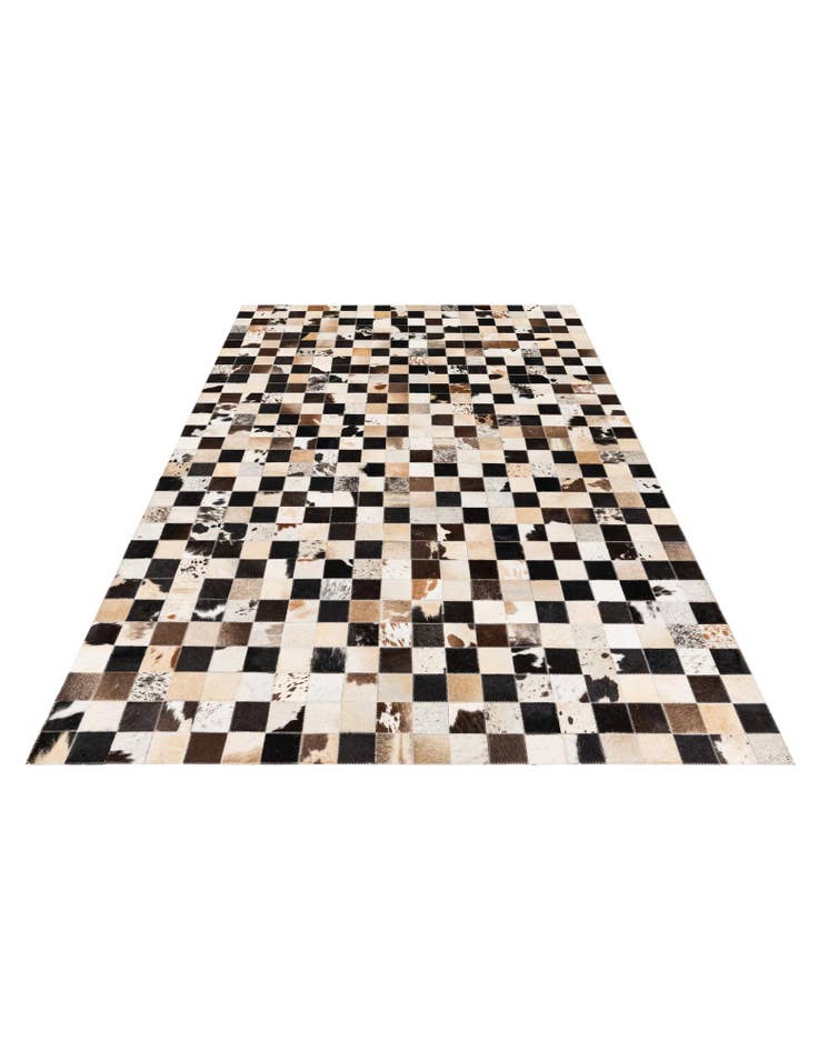 Detail image of 5' 2 x 8' Cowhide Stocks Rug