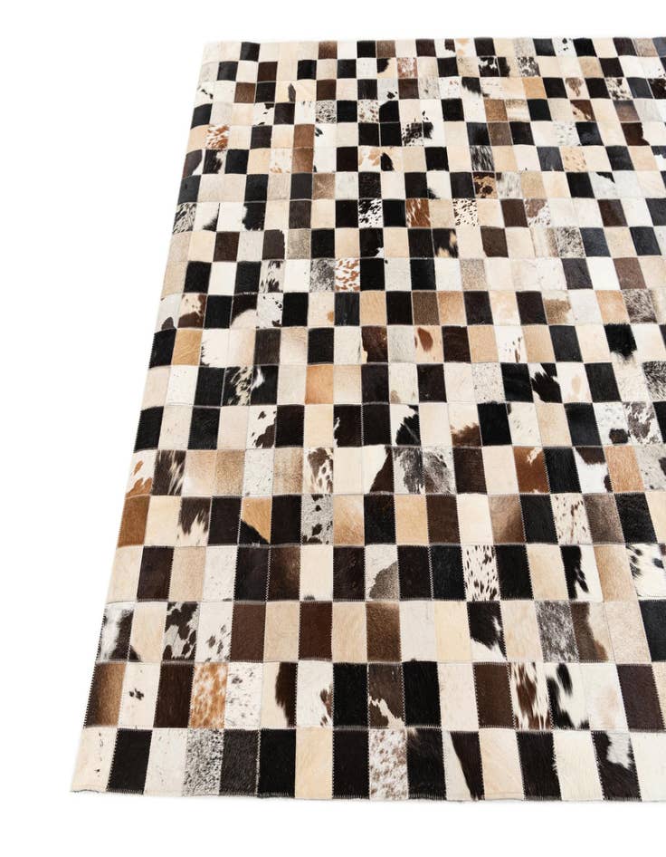 Detail image of 5' 2 x 8' Cowhide Stocks Rug