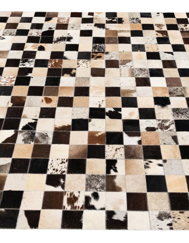 Detail image of 5' 2 x 8' Cowhide Stocks Rug