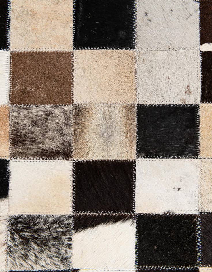 Detail image of 5' 2 x 8' Cowhide Stocks Rug