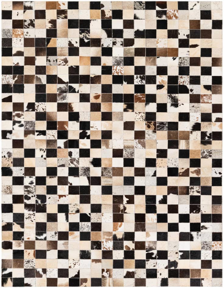 Detail image of 5' 2 x 8' Cowhide Stocks Rug