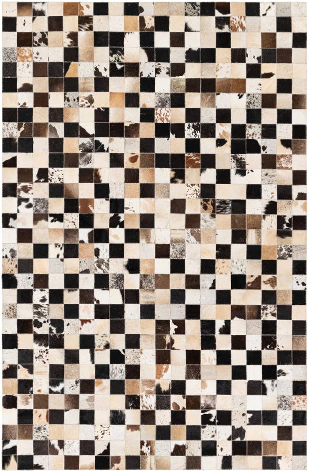 Detail image of 5' 2 x 8' Cowhide Stocks Rug