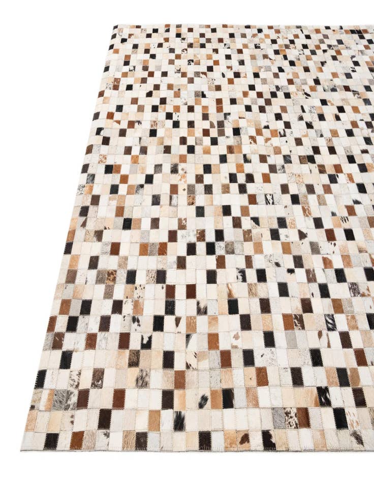 Detail image of 5' 1 x 7' 10 Cowhide Stocks Rug