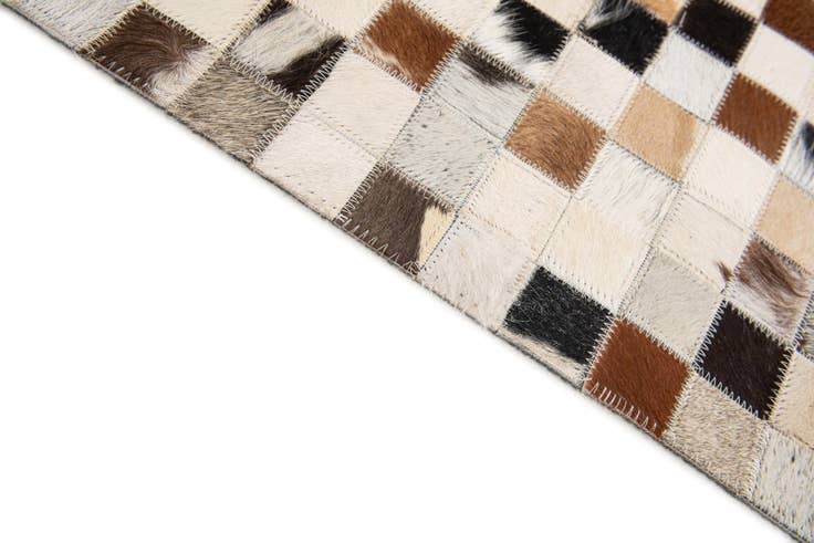 Detail image of 5' 1 x 7' 10 Cowhide Stocks Rug