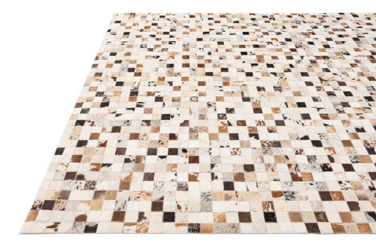 Detail image of 5' x 8' Cowhide Stocks Rug