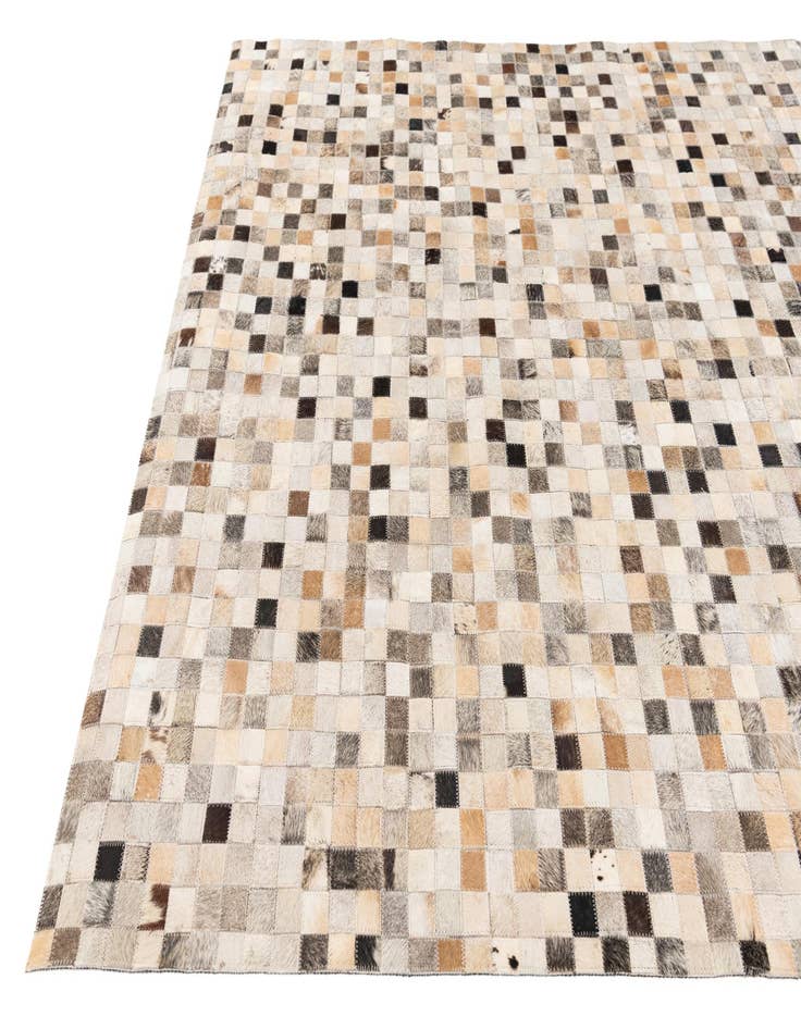 Detail image of 5' 2 x 7' 6 Cowhide Stocks Rug