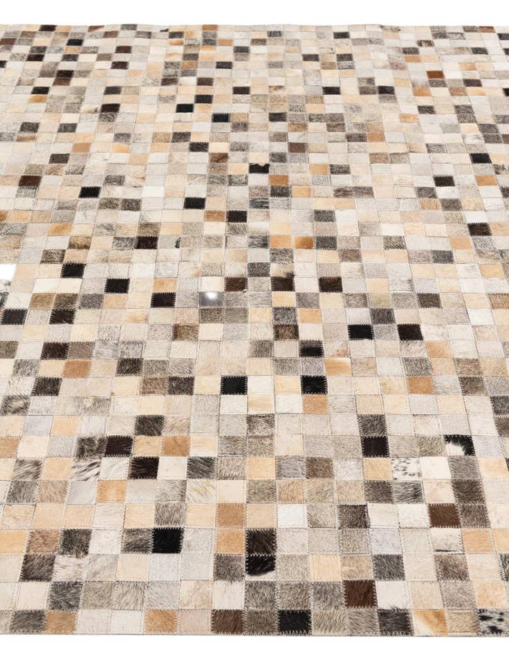 Detail image of 5' 2 x 7' 6 Cowhide Stocks Rug