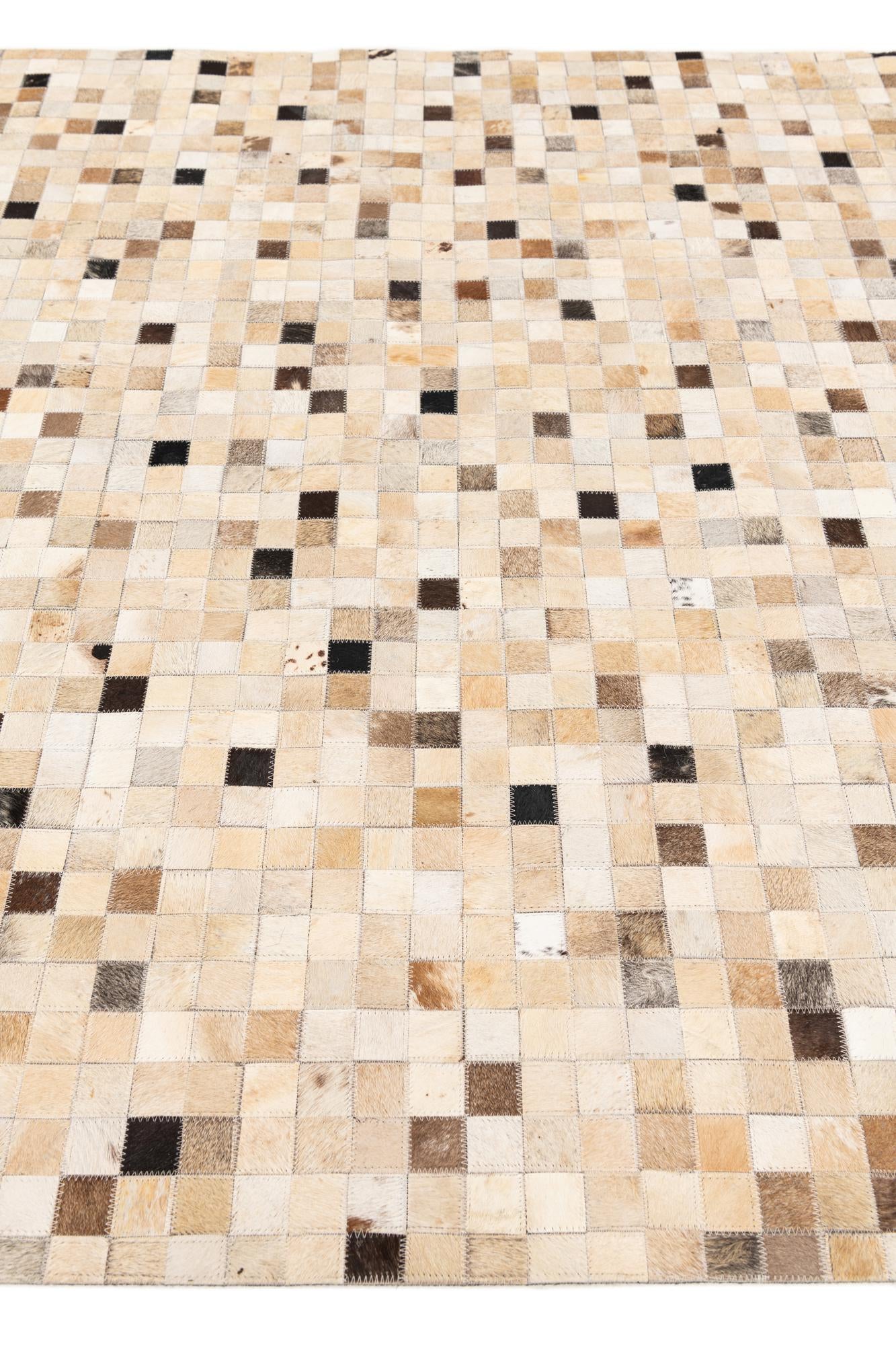 5' 3 x 7' 7 Cowhide Stocks Rug