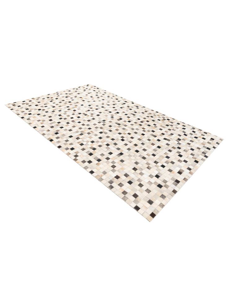 Detail image of 5' 1 x 8' 1 Cowhide Stocks Rug