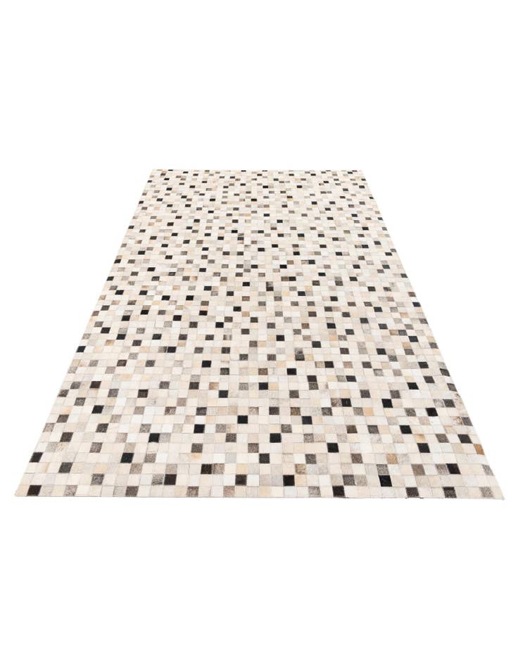 Detail image of 5' 1 x 8' 1 Cowhide Stocks Rug